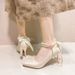 2025 Autumn New Pointed Toe Heels French Fashion Stiletto Bowknot Pearl Strap High Heel Pumps For Women_vogvips.com
