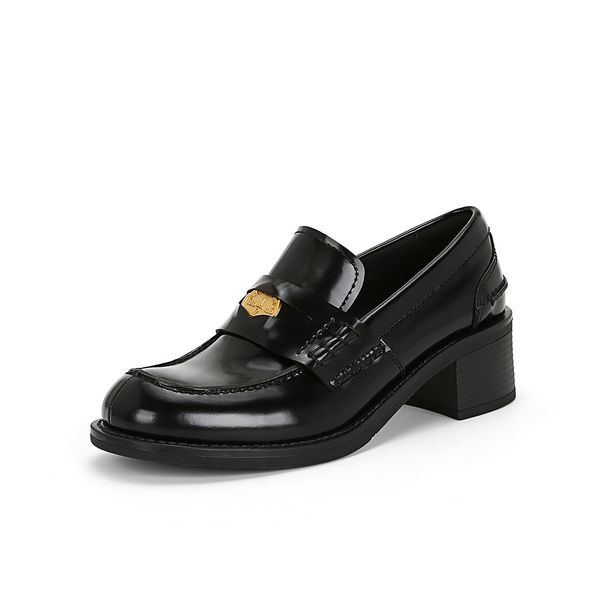 Lazy Loafers With Thick Heels Women's Small Leather Shoes 2025_vogvips.com