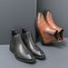 New Fashion Chelsea Boots Men's Pointy Toe Retro Boots British Men's Boots Leather Boots Leather Shoes_vogvips.com