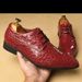 New Fashionable Men's Formal Business With Glossy Embossed British Style Plus Size Trendy Shoes, Hairstylist Pointed Shoes,_vogvips.com