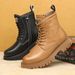 European Warm Series Outdoor Casual High-top Martin For Men, New British Style Thick-soled Work Boots, Genuine Leather Shoes, Cotton Boots_vogvips.com
