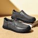 Men's Slip-On Leather Shoes, Casual Shoes For Men, Soft-Soled, Large Size Men's Shoes_vogvips.com