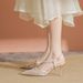 763-3 Closed-Toe Sandals For Women Summer High Heels French Style High-End Lace Mesh Sexy One-Piece Dropshipping_vogvips.com