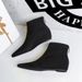 6632-10 Korean Style Simple Versatile Hidden Heel Women's Suede Short Tube Square Toe Slimming Ankle Boots_vogvips.com