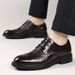 Euro Step First Layer Sheepskin Autumn Business Formal Leather Men Brogue Carved Fashion Casual Lace-up Men's Shoes_vogvips.com