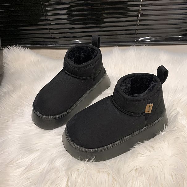 Women's Thick-soled Snow Boots, Winter 2025 New Style, Lined And Thickened Short-shaft Furry Short-shaft Cotton Boots, Loafers_vogvips.com