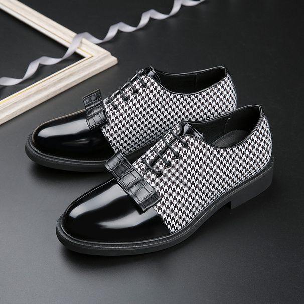 Men's Fashion Bow Dress Formal Derby Shoes Black Business High-end Trendy Men's Shoes Oxford Shoes British Round Toe Wedding New Shoes_vogvips.com
