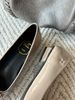 Gold Metal Square Buckle Patent Leather Square Toe Slip On Low Block Heel Pumps Casual Office Dating Commute Daily Wear Dress Shoes_vogvips.com