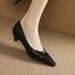 Cameido Women's Spring Pointed Toe Chunky Heel Commuting Dress Shoes With Comfortable Lining_vogvips.com
