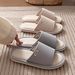 Linen Men's Women Breathable Slides Couples Indoor Non-Slip Soft Flats Casual Comfortable Home Slippers Japanese Style_vogvips.com