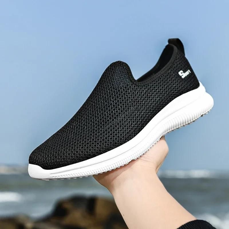 Fashion Shoes For Men's Casual For Women Breathable Sneakers For Ladies Breathable Slip On Canvas Flats Low Top Sport Tennis Shoes_vogvips.com