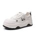 Women's 2026 Spring New Model Genuine Leather Black And White Panda Thick-soled Versatile Lightweight Breathable Casual_vogvips.com