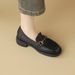 cameido Sheepskin British horsebit casual loafers, slip-on deep-mouth uniform single shoes for autumn 2024_vogvips.com