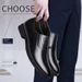 Men's Genuine Leather Slip-On Dress Shoes - Comfortable Breathable Business Casual Oxfords With Soft Sole - Black_vogvips.com
