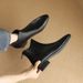 New Autumn And Winter Soft Leather Bare Pointed Toe Low Thick Heel Single Sheepskin French Short Boots For Women_vogvips.com