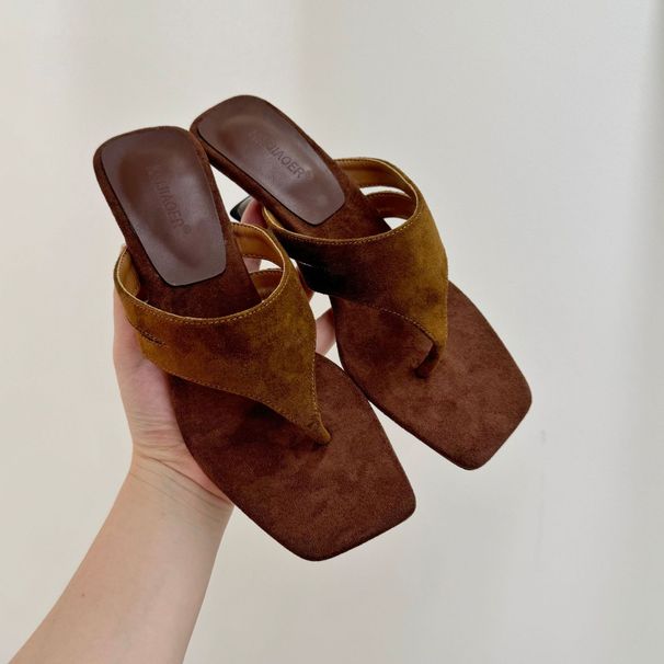 French Style Toe Post For Women 2026 Summer New Outdoor Wedge Flip-Flops Sandals_vogvips.com