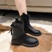 2023 Autumn Winter New British Style Thick-Soled Smooth Leather Short Boots With Back Zipper For Women_vogvips.com