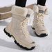 Plus Size Snow Boots For Women 2024 New Winter Warm Fleece Lined Thickened Waterproof Non-Slip Northeast Outdoor Ski_vogvips.com