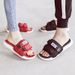 Summer Trend Fashion Casual Versatile Outwear Double Breasted Soft Sole Velcro Couple Slippers_vogvips.com