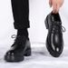 Elevated Dress Shoes For Men 5cm Height Increasing Leather Low-cut Formal Footwear_vogvips.com