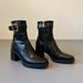 Sheepskin Version~ Genuine Leather Retro Square Toe Belt Buckle Chunky Heel Slim Elegant Commuting Versatile Short_vogvips.com