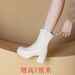 Height Increasing Women's Series New Thick Feminine Bottom Elegant Slim High Heel Mid Calf Boots_vogvips.com