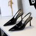7317-A7 European And American Fashion Stiletto Rivet Back Strap Shallow Mouth Single For Women Elegant Sexy Commuting_vogvips.com