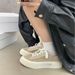 retro SGIRL TWTW Thick-soled Leather Sneakers For Women 2026 New Breathable Vintage Versatile Casual Canvas Shoes Trendy_vogvips.com