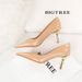 7122-A1 Sexy Slim Fit Metal Thin High Heel Shallow Toe Shiny Lacquer Leather Women's Single Shoe_vogvips.com