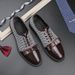 Men's Fashion Bow Dress Formal Derby Shoes Black Business High-end Trendy Men's Shoes Oxford Shoes British Round Toe Wedding New Shoes_vogvips.com
