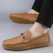 Lazy Shoes Large Size Loafers Handmade Shoes, Men's Shoes Small Size Casual Leather Shoes_vogvips.com