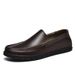 Top Layer Cowhide Men's Casual Genuine Leather Loafers Slip-On Driving Shoes_vogvips.com