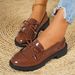 Plus Size Loafers For Women 2025 Spring And Autumn New French Small Leather British Style Flat Women's Shoes_vogvips.com