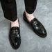 Euro Step Summer New Pointed Toe Leather For Men Versatile Lazy Hairstylist Casual Height Increasing Slip-On Loafers Men's Shoes_vogvips.com
