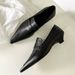 Women's Shoes Slip-On Loafers – Mallet Color Block Heeled Shoes (Chic & Effortless)_vogvips.com