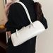 Women's White Bag & Transparent Heels Set – Long Handle Sausage Purse With 7CM Pointed Pumps (Retro-Futurism Combo)_vogvips.com