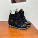 Women's High Top Round Toe Velcro Sneakers Color Block Casual Shoes Comfort Versatile PVC Upper With Height Increase Feature_vogvips.com