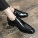 Euro Step Plus Men's 2025 Summer Casual Breathable British Style Trendy Formal Brogue Business Leather Shoes Size 48_vogvips.com