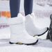 Lace up splash snow boots for women with thick velvet soles, warm winter anti slip high top Northeastern cotton shoes,_vogvips.com