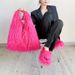 Women's Shoes New Wool Slippers Tote Bag Imitation Wool Water Long Wool Millennial Hot Girl Y2K Wool Bag Set_vogvips.com