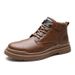 European Warm Series 2025 New Martin Work Mid-Calf Short British Style Fleece-Lined Trendy All-Season High-Top Cotton Boots Men's Shoes_vogvips.com