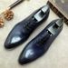 Italian Business Blue With Carve Patterns Fashion Bridegroom Leather Shoes_vogvips.com