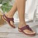 New Fahionable Roman Flat Bottom Large Size Thick Sole Shoe For Summer Travel, Wearing Caual Sandal And_vogvips.com