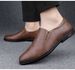 Men's Shoes Loafer Leather Shoes Outdoor Casual Shoes Low-top Foot Cover Leather Surface Single Shoes_vogvips.com