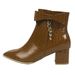 326-4 Women's Short Boots Pointed Toes, Thick High Heels, With A Comfortable, Warm, And Elegant Zipper At The Back_vogvips.com