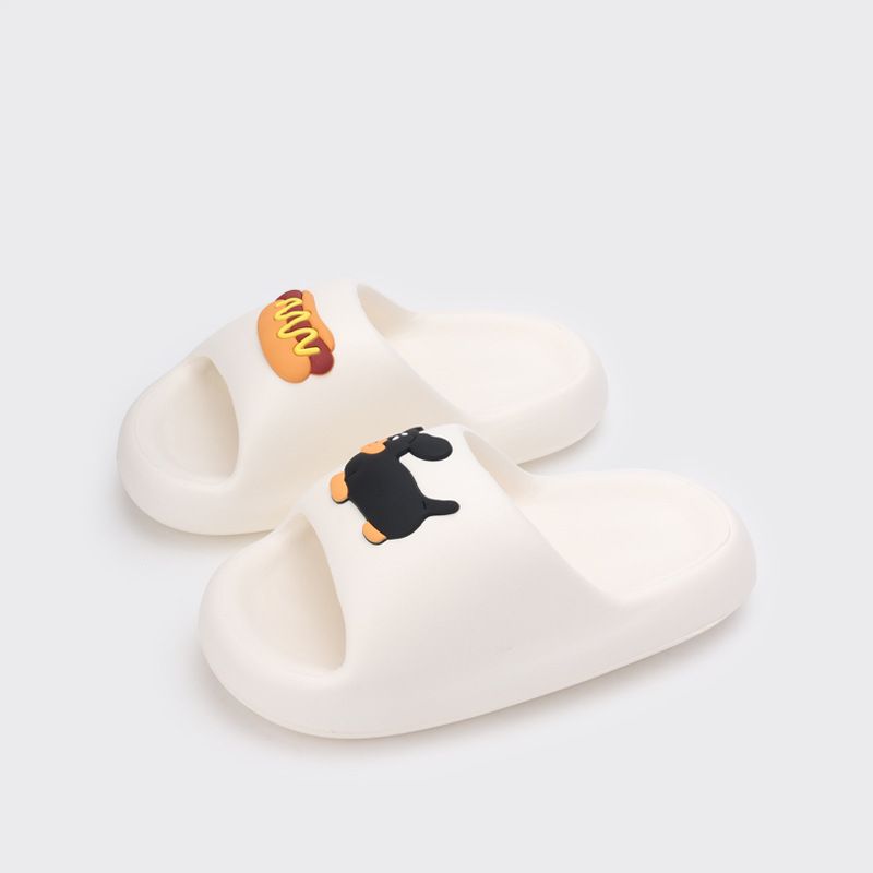 Cute Hot Dog EVA Slippers For Women, Suitable For Home Use, Indoor Non-slip Soft Thick-soled Slippers With A Comfortable Feel When Walking On Them_vogvips.com