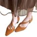 Foreign Trade Pointed-toe Sandals, Featuring Breathable Woven Fabric And Durable Flat Soles_vogvips.com
