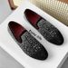 Suitable For All Seasons Trendy Brand CL Style Slip-On Loafers Beanie Hot Rhinestone Driving Men's Shoes 510-1_vogvips.com