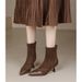Women's High-heeled Ankle Boots With Stiletto Heels, 2025 New Winter Pointed-toe Chelsea Women's Boots, French-style Coffee-colore_vogvips.com