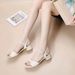 One-word Sandals Female Medium Heel High Heel Fairy Style Comfortable Mother Shoes Thick Heel Fashion Versatile Fashion Sandals_vogvips.com